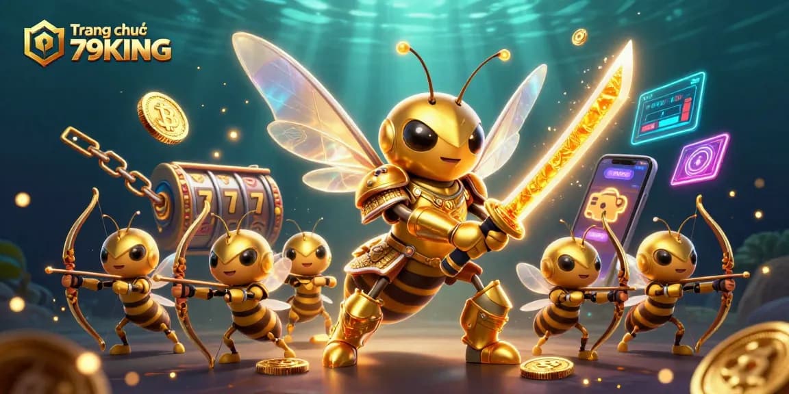 Engage with thrilling slot games at Trang chủ 79KING featuring a vibrant casino illustration.