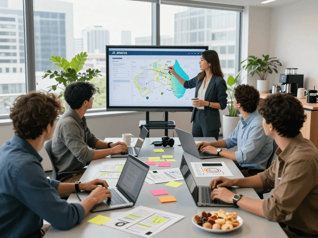 Team collaborating on XPAY33 australia strategies in a modern workspace